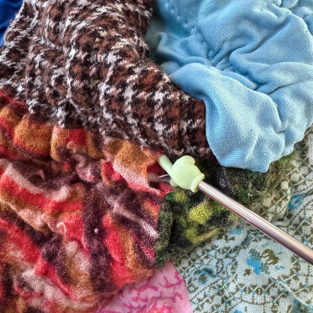 Patchwork Quilt Unique Vintage Handmade Blanket‎ Cozy Bohemian Eclectic Colorful - Picture 14 of 15